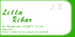 lilla ribar business card
